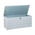 Beliani Auflagenbox Stahl cremeweiss 132 x 62 cm CEBROSA
