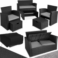 Rattan Sitzgruppe Modena inkl. Schutzhülle Rattan Sitzgruppe Modena inkl. Schutzhülle