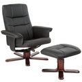Tv Fernsehsessel Mit Hocker Modell 1 Unisex Schwarz 99cm