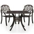 vidaXL 3-tlg. Bistro-Set Aluminiumguss Bronzen
