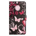 iPhone 15 Pro Max - Leder Etui Hülle Schmetterling