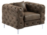 Chesterfield Sessel - Mikrofaser - Vintage-Leder-Optik - EDWINA Chesterfield Sessel - Mikrofaser - Vintage-Leder-Optik - EDWINA