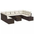 VidaXL - Garten-sofa poly-rattan, One Size, Braun