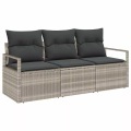VidaXL - Garten-sofa poly-rattan, One Size, Grau