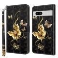 Google Pixel 7a - Etui Glitzer Effekt Schmetterling
