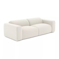 Sofa 4-Sitzer - Bouclé-Stoff - Weiß - POGNI Sofa 4-Sitzer - Bouclé-Stoff - Weiß - POGNI