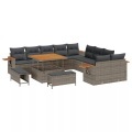 VidaXL - Garten-sofa poly-rattan, One Size, Grau