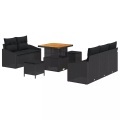 VidaXL - Garten-sofa poly-rattan, One Size, Schwarz