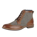 Stiefeletten, Fischgrätmuster, Leder Herren Multicolor 40.5