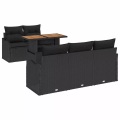VidaXL - Garten-sofa-set poly-rattan, One Size, Schwarz