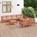 vidaXL 9-tlg. Garten-Lounge-Set Honigbraun Massivholz Kiefer