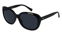 Chic Polarisierte Sonnenbrille Mit Etui Damen Schwarz ONE SIZE