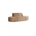 Tikamoon - Modulares 2-Sitzer-Sofa aus camelfarbenem Stoff Dario, One Size, Beige