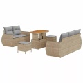 VidaXL - Garten-sofa poly-rattan, One Size, Beige