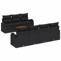 VidaXL - Modulares sofa poly-rattan, One Size, Schwarz