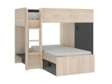 Vente-unique, Etagenbett mit Stauraum 2Modulierbar Eiche RICARDO Etagenbett mit Stauraum 2Modulierbar Eiche RICARDO