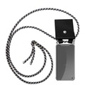 Handy Kette für Sony Xperia XA Silikon mit Silbernen Ringen