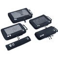 5-teiliges Kompressionskoffer-organizer-set Für Rucksack Kompressionspackwürfel Packwürfel Kofferorganisator Packtaschen Kleidersäcke Für Koffer Reiseorganisator (dunkel) Unisex Schwarz ONE SIZE