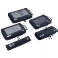 Only-bags.store, 5-teiliges Kompressionskoffer-organizer-set Für Rucksack Kompressionspackwürfel Packwürfel Kofferorganisator Packtaschen Kleidersäcke Für Koffer Reiseorganisator (dunkel) Unisex Schwarz ONE SIZE