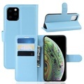 iPhone 11 Pro - Leder Etui Hülle mit Kartenfach hell