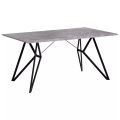 Beliani Esstisch Betonoptik/schwarz 160 x 90 cm BUSCOT