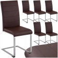 6 Esszimmerstühle Schwingstühle - braun