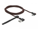 Delock EASY-USB 2.0 Kabel Typ-A Stecker zu USB Type-C™ Stecker gewinkelt links / rechts 1,5 m schwarz, 1,5 m, USB A, USB C, 2.0, Schwarz