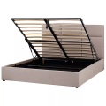 Beliani - Bett mit Stauraum aus Stoff Modern LAGORD, 160X200CM, Taupe