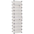vidaXL Schuh-Organizer Zusammenklappbar mit 10 Fächern Weiß