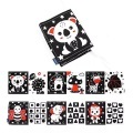 Kontrast Buch Baby Neugeborenen Spielzeug, Buch Baby Spielzeug, Baby Tuch Buch Spielzeug, Erste Bilder Für Baby Augen Unisex Schwarz ONE SIZE