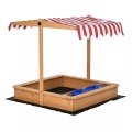 Northio, Northio - Sandkasten Sandkiste Holz Bodenloses Design Matsch-Bereich Für Kinder 3-7 Jahre Sandkasten Mit Abdeckung Dach Für Garten Terrasse Strand, One Size