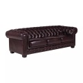 LINEA SOFA, Chesterfield Ledersofa 4Sitzer Büffelleder braun BRENTON Chesterfield Ledersofa 4Sitzer Büffelleder braun BRENTON