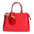 Pompon Handtasche Damen Rot ONE SIZE