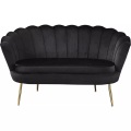 mutoni casual, Muschelsofa Samt schwarz 136