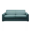 LINEA SOFA - Schlafsofa mit Matratze 4-Sitzer Stoff - Blau - Liegefläche: 160 cm - Matratzenhöhe: 22 cm mit Memory Schaum - CALITO, One Size