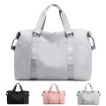 Sporttasche Mit Nassfach, Freizeithandtasche Faltbar, Turnbeutel, Einkaufstasche, Reisetasche Für Kurztrips Damen Grau ONE SIZE