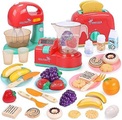 Activity-board, Spielzeug Küchenwerkzeuge Spielset, Kinder Küche Spielzeug Mixer und Mixer mit Sound und Licht, spielen Toaster, Schneiden spielen Lebensmittel, Kleinkind spielen Küche Zubehör Set Multicolor