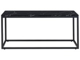 Beliani, Beliani Couchtisch schwarz/schwarz Marmor Optik DELANO