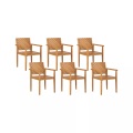 Set mit 6 Stühlen aus Akazienholz Klassisch BARATTI Set mit 6 Stühlen aus Akazienholz Klassisch BARATTI