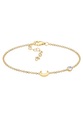Elli, Armband Halbmond Mondstein Damen Gold 16cm
