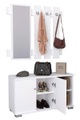 VCM, 2-tlg. Holz Sitzbank Schuhschrank Schuhregal Garderobe Dielenmöbel Gados XL 2-tlg. Holz Sitzbank Schuhschrank Schuhregal Garderobe Dielenmöbel Gados XL