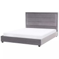 Beliani - Bett mit Lattenrost aus Samtstoff Modern ROUEN, 160X200CM, Spacegrau