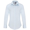 Popeline Bluse Arbeitshemd, Langärmlig Damen Hellblau 52