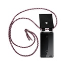 Handy Kette für Huawei P SMART 2018 Enjoy 7S Silikon mit Silbernen Ringen