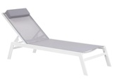 Beliani Gartenliege Aluminium Textilbespannung grau CATANIA II