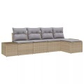 VidaXL - Garten-sofa poly-rattan, One Size, Beige