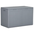 vidaXL, vidaXL Garten-Aufbewahrungsbox 180 L Grau PP Rattan