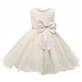 Abendkleid Mit Schleife Und Blumen - Beige (130) Mädchen Multicolor 130