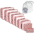 12-teilige Kofferorganisatoren, Packwürfel Für Reisen Und Urlaub, Reiseorganisator Mit Kosmetiktasche, Schuhbeutel, Kofferorganisator-set Für Die Aufbewahrung Zu Hause (12 Leoparden-muster) Damen Multicolor ONE SIZE