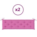 vidaXL Bankauflagen 2 Stk. Rosa 180x50x7 cm Stoff